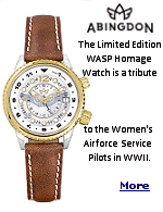 Every aspect of this watch intentionally honors these courageous women aviators. It features the official WASP wings insignia on the face, and the words ''Honoring the WASP - Women Airforce Service Pilots 1942-1944'' engraved on the back. The WASP watch comes in a collector's box with an authentic penny from the years 1942-1944, a nod to the tradition that the WASP had of tossing a penny into the wishing well and making a wish at their training grounds at Avenger Field in Sweetwater, Texas.